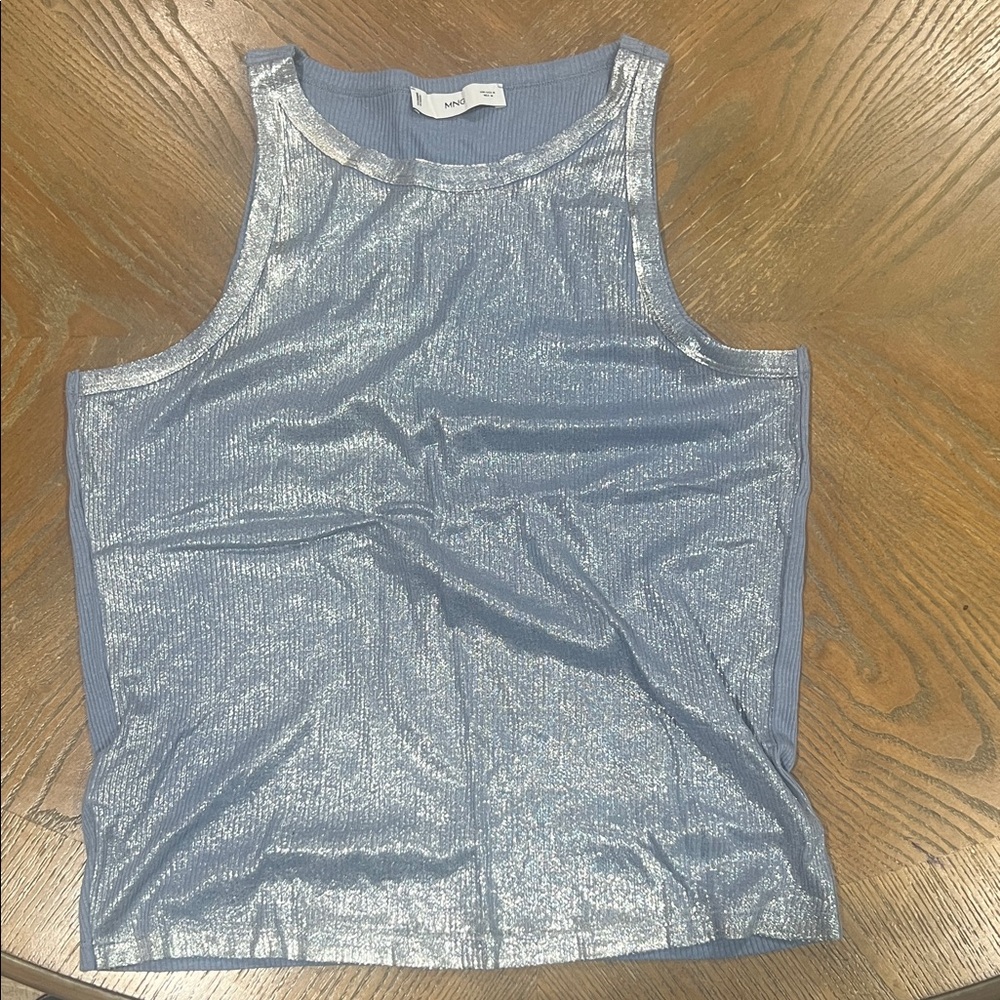 Mango Silver and Blue Tank Top